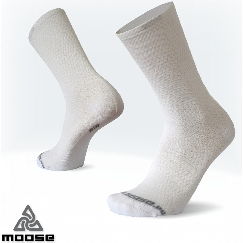RACE AIR NEW cyklistické letné ponožky Moose Biela XS 1 pár 43611289