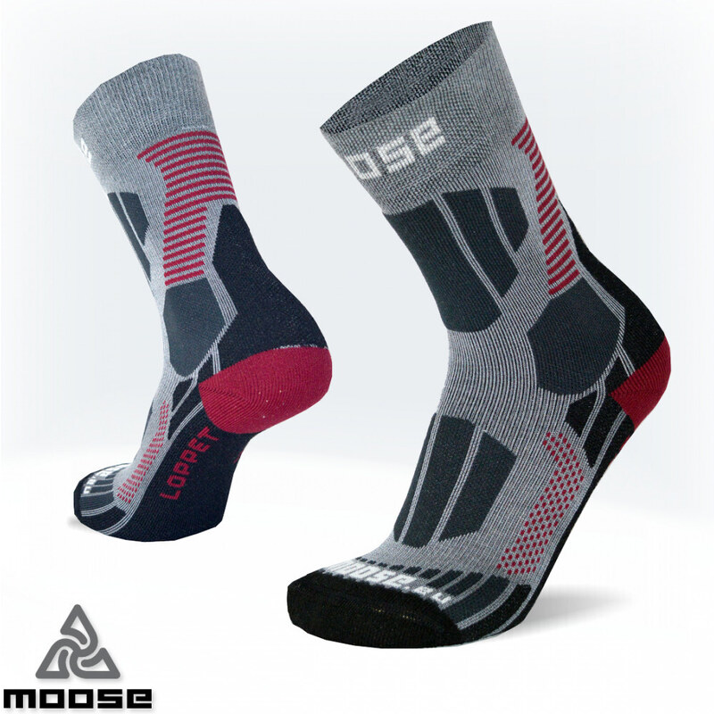 LOPPET bežkárske merino ponožky Moose Sivá XS 1 pár 47518062