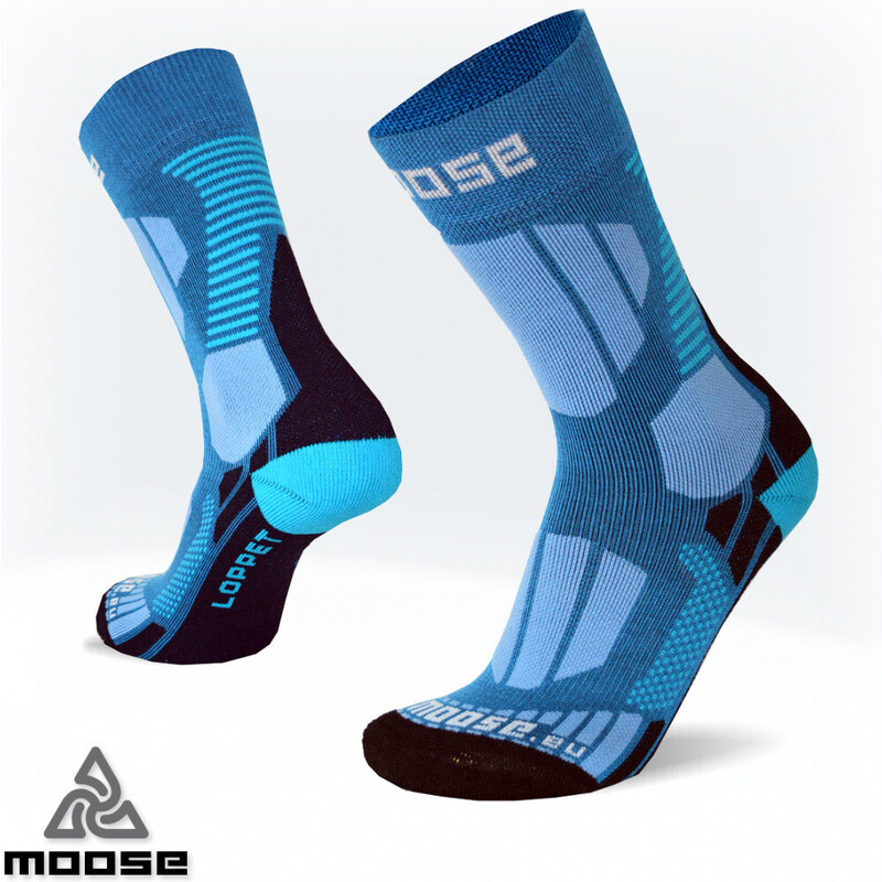 LOPPET bežkárske merino ponožky Moose Modrá S 1 pár 43611286