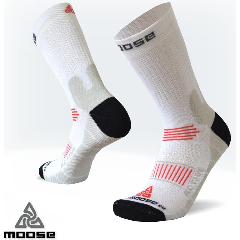 ACTIVE NEW sportovní ponožky Moose Biela XS 1 pár 43611290