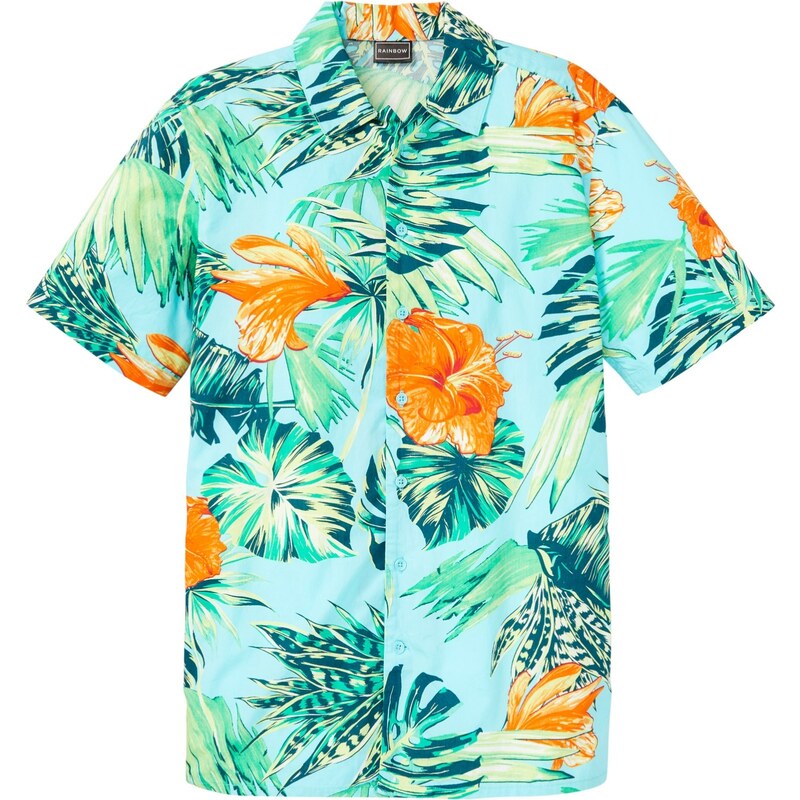 bonprix Košeľa s krátkym rukávom z čistej bavlny, farba modrá 44845637