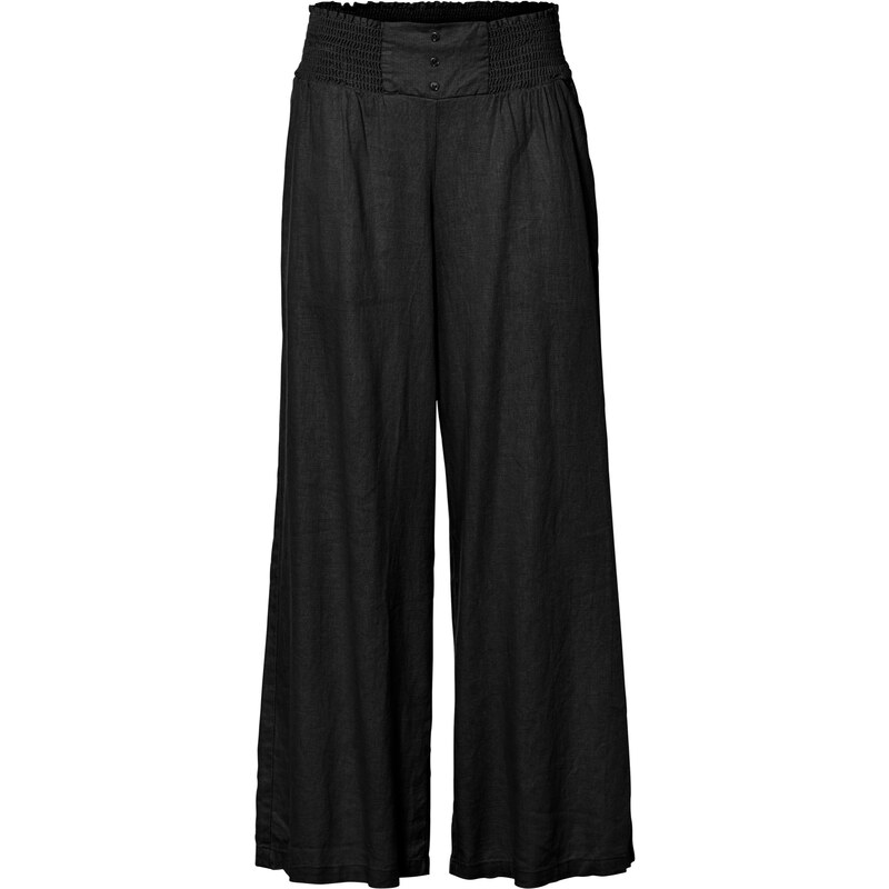 bonprix Nohavice Marlene zo vzdušného pláteného mixu, farba čierna 45031276