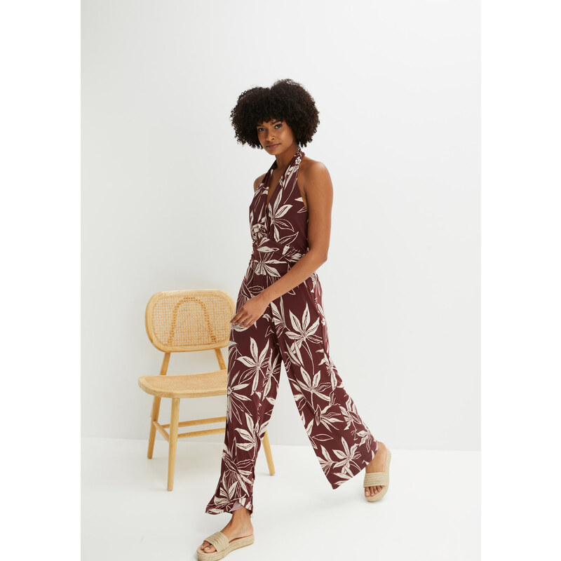 bonprix Overal, neckholder, farba hnedá 64267461