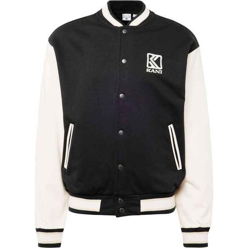 Karl Kani Prechodná bunda tmavosivá / čierna / šedobiela 43622422