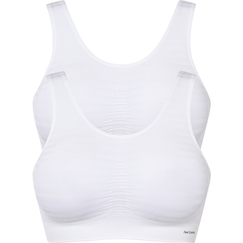 bonprix Podprsenka Seamless (2 ks), Feel Comfort, farba biela 56113699