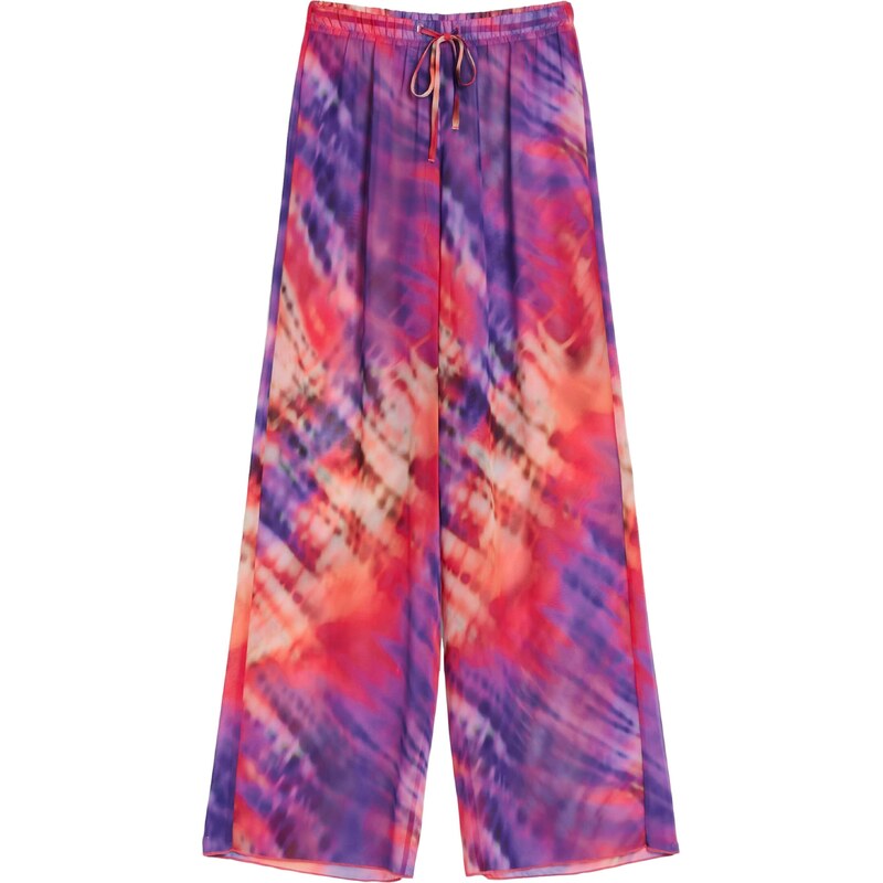 Bershka Nohavice fialová / zmiešané farby 43910944