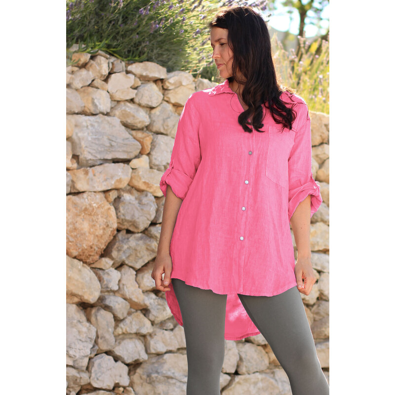 Glara Dámska lanová košela 19497234