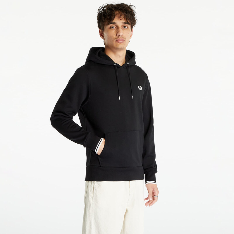 Mikina FRED PERRY Tipped Hooded Sweatshirt Black M 43270119