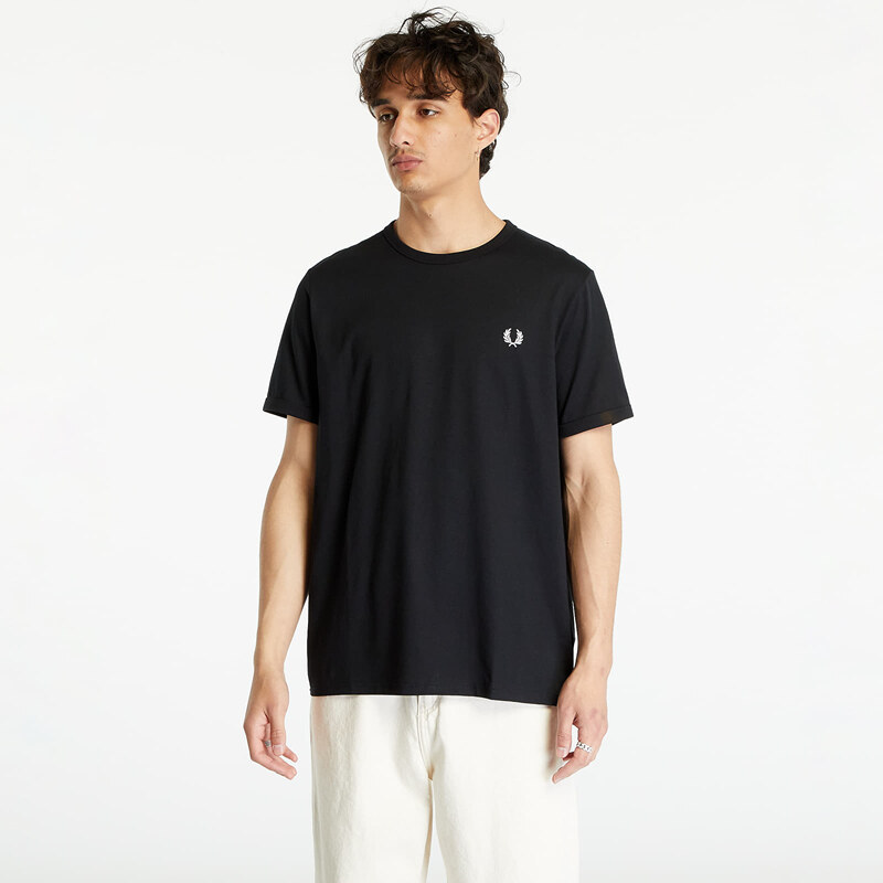 Tričko FRED PERRY Ringer Tee Black M 43246352