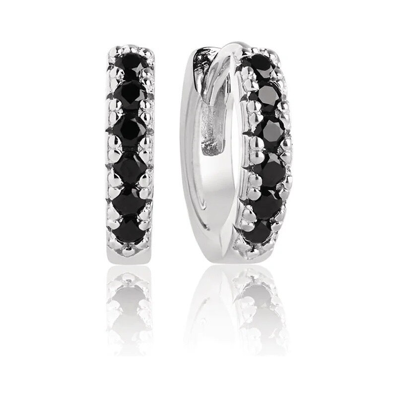 Sif Jakobs Nadčasové strieborné náušnice kruhy so zirkónmi Ellera SJ 66579796