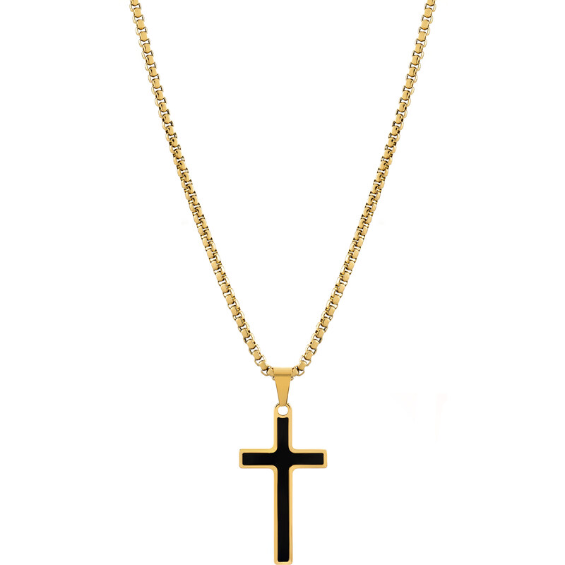 Troli Pozlátený náhrdelník s krížikom VGX211-1G (retiazka, prívesok) 66587077