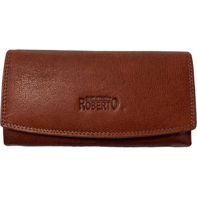 Dámská kožená peňaženka Roberto - hnedá 2497
