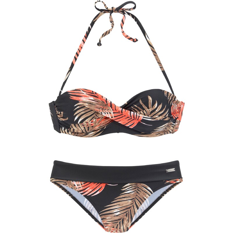 LASCANA Bikiny béžová / oranžová / čierna / biela 54248543