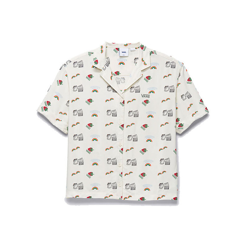 Vans Anaheim Sidewall Buttondown Top - Dámske - Tričko Vans - Biele - 66357186