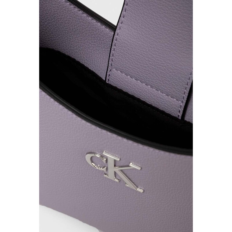 Kabelka Calvin Klein Jeans fialová farba, K60K610843