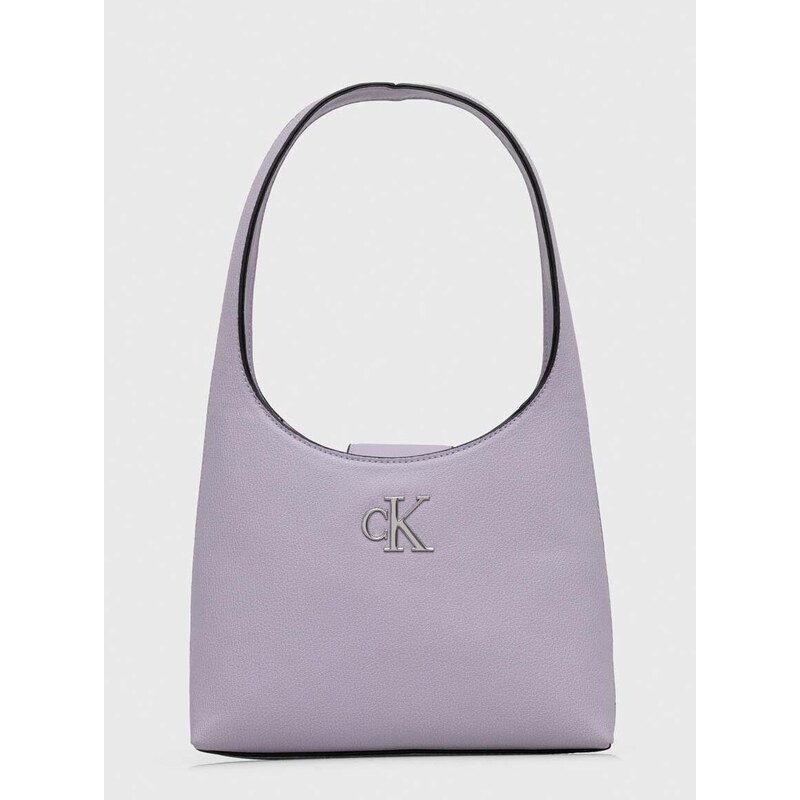 Kabelka Calvin Klein Jeans fialová farba, K60K610843
