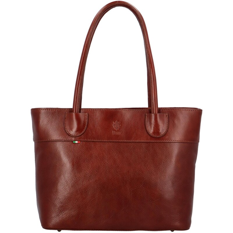 Dámska kožená kabelka hnedá - Delami Vera Pelle Carmenia hnedá 47459271