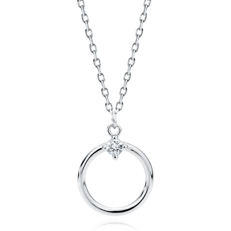 Olivie Strieborný náhrdelník KRUH 7515 43967256