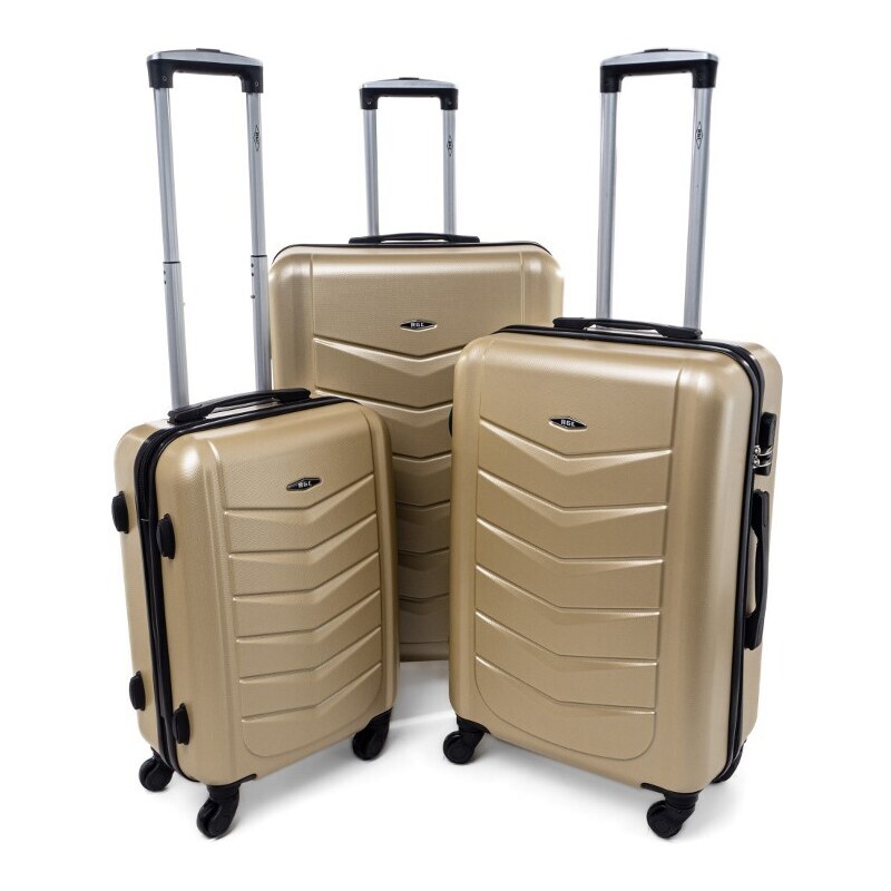 Rogal Zlatá sada 3 odolných elegantných plastových kufrov "Armor" - veľ. M, L, XL