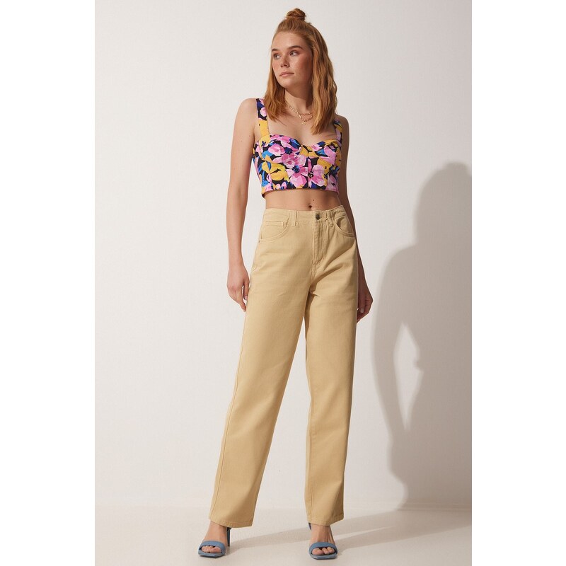 Happiness İstanbul Šťastie İstanbul Dámsky Krém Vysoký Pás Mom Rifle 50610043