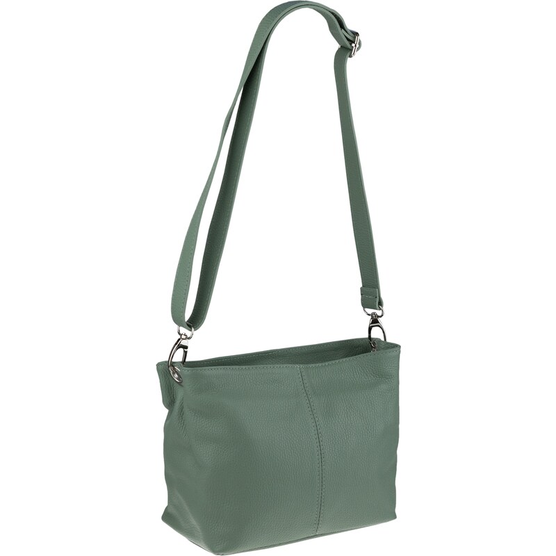 Zelená kožená talianska crossbody kabelka Batilda Khaki NovaKabelka.sk 43757588