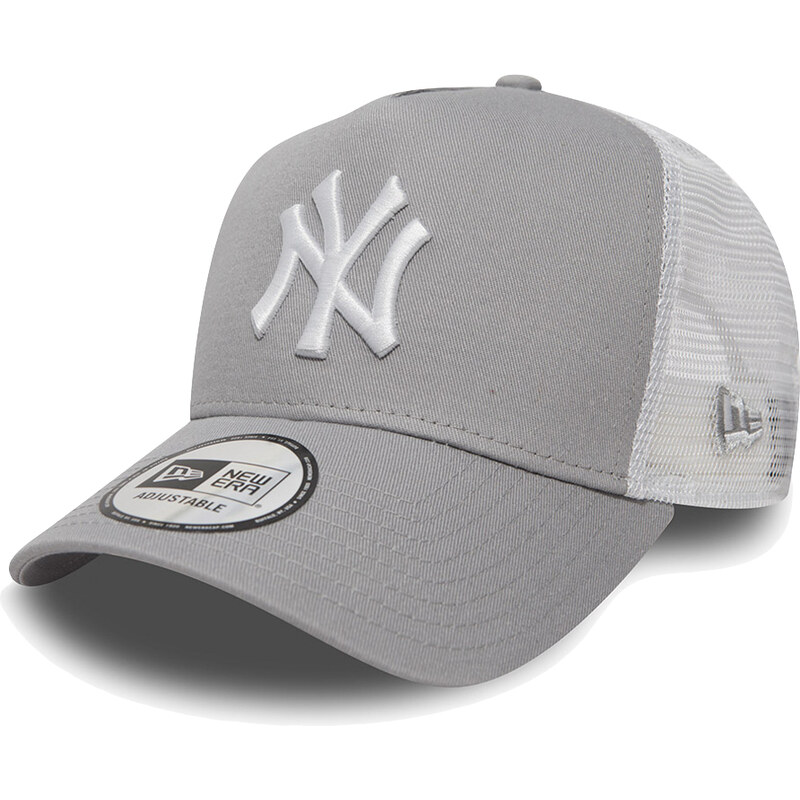New Era Yankees Clean Grey A-Frame Trucker Cap 66332173