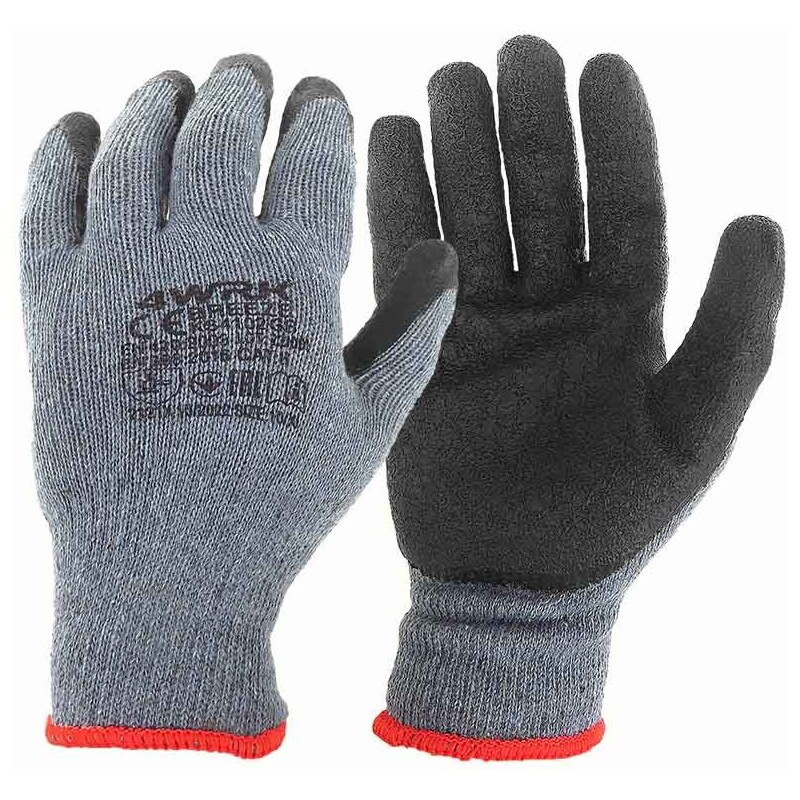 Pogumované pracovné rukavice pletené Latex 43754181