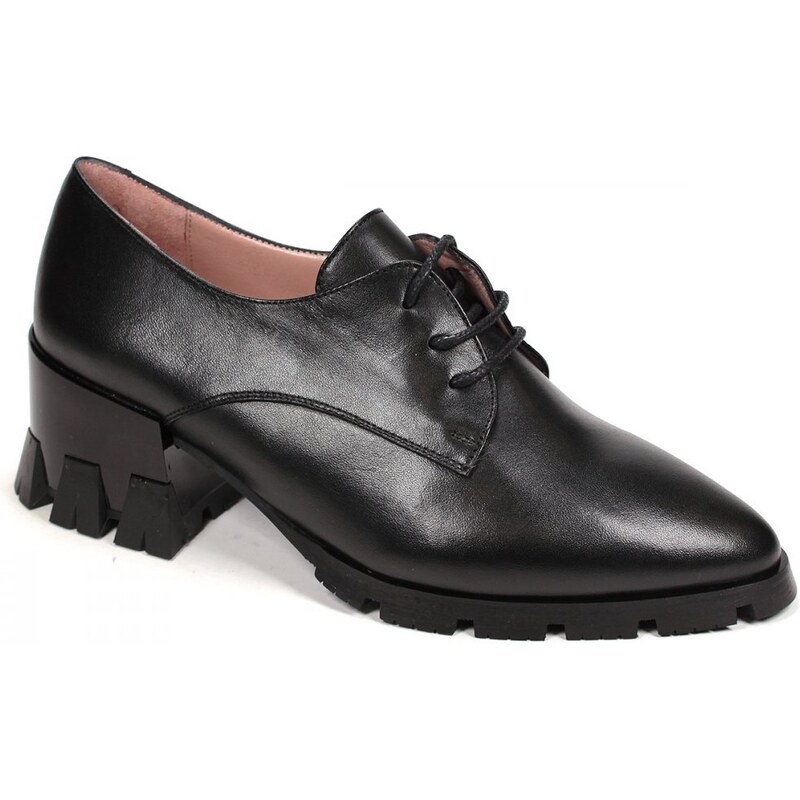 Secretshoes Elegantné poltopánky AQ121026-100 ČIERNA 43755276