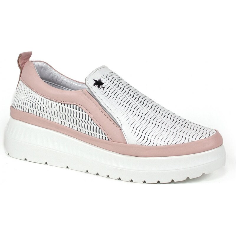 GLS Slip on poltopánky VR262 9004-T9000 WHITE/POWDER 43755455