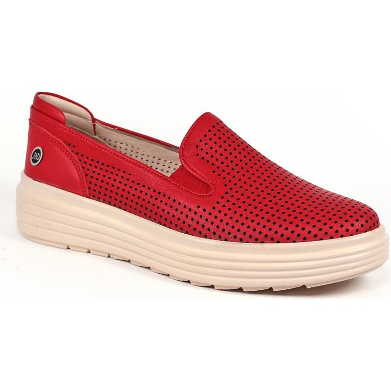 GLS Slip on poltopánky D21YA-3185 S ČERVENÁ 43755458