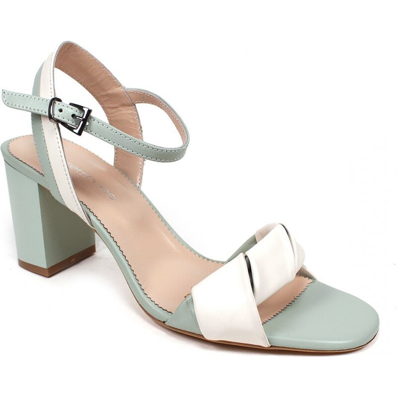 Secretshoes Štýlové sandále TT2604 128-109 MENTOL/BIELA 43755537