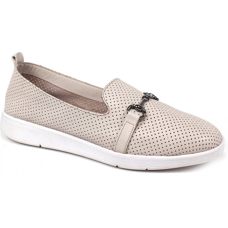 Secretshoes Elegantné slip on poltopánky AL22228 KRÉMOVÁ 43755531