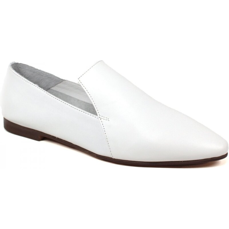 Secretshoes Elegantné slip on polotpánky AQ6708 209 BIELA 43755595