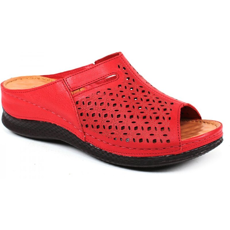 Secretshoes Dámske zdravotné šľapky AL02-64 ČERVENÁ 43755635