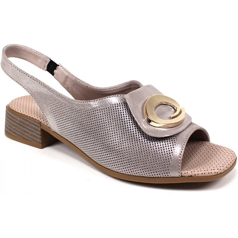 Secretshoes Elegantné dámske sandále AQ1524 TAUPE PERLEŤ 43755676