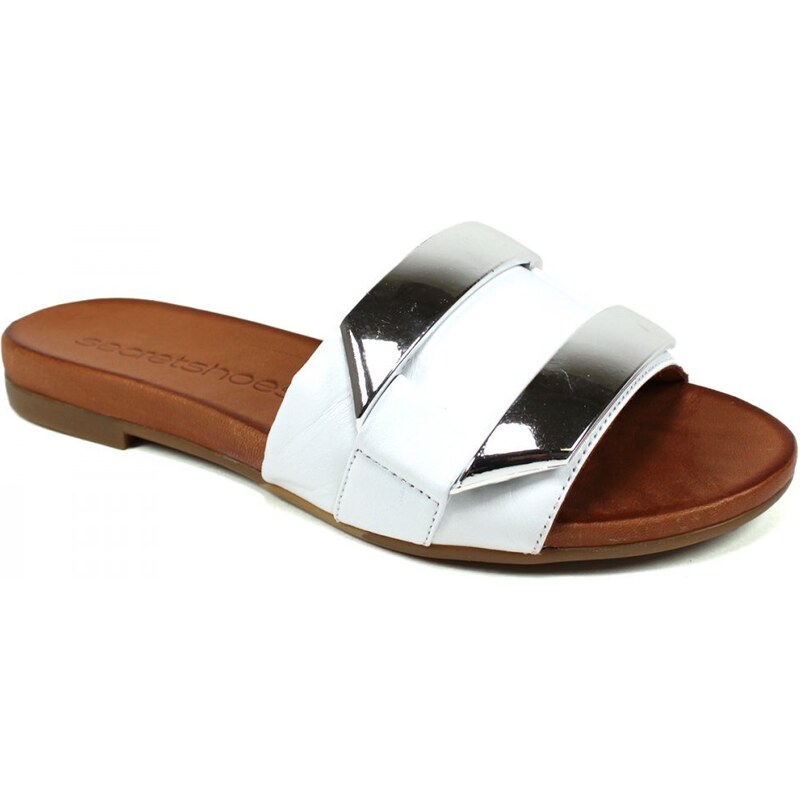Secretshoes Dámske šľapky MA030.02.1590 BIELA 43755679