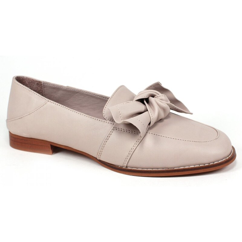 Secretshoes Elegantné slip on poltopánky AQ7205-K 214 BEIGE 43755719