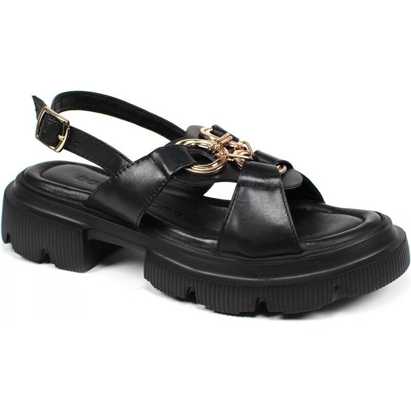 Secretshoes Štýlové sandále MO170-11 ČIERNA 43755759