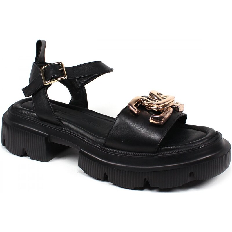 Secretshoes Športovo-elegantné sandále MO170-27 ČIERNA 43755765