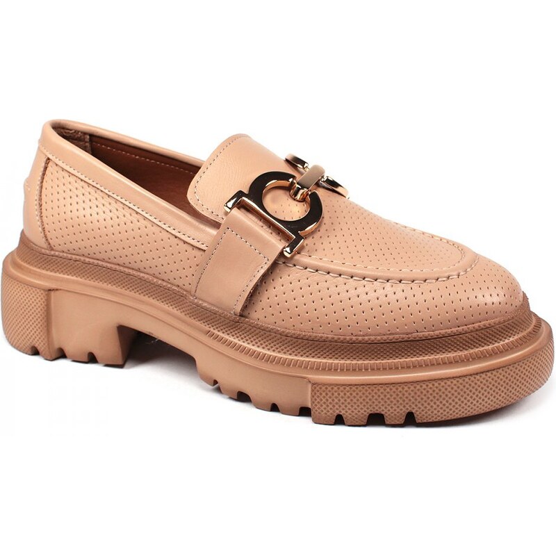 Secretshoes Športovo-elegantné poltopánky MO123-24 BÉŽOVÁ 43755767