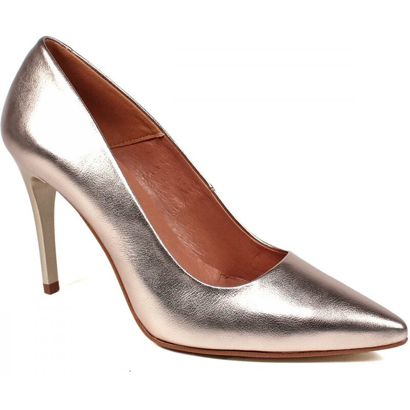 Secretshoes Elegantné lodičky KA6086 B128 PLATINA 43755808