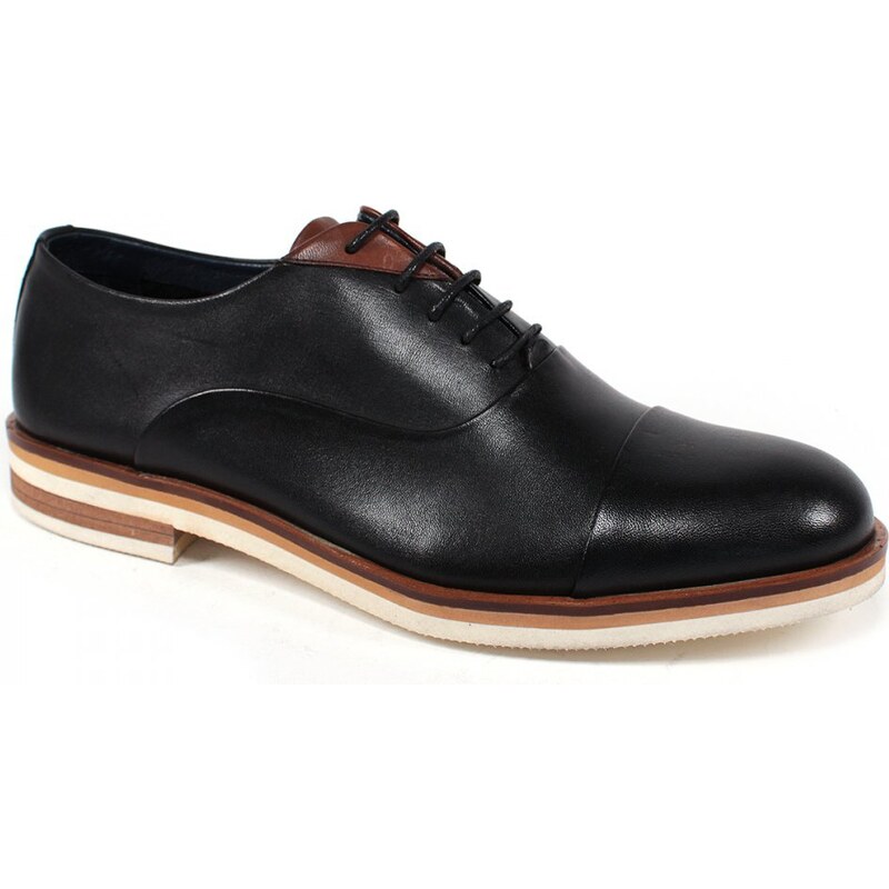 GLS Pánske poltopánky AR0988 BLACK LEATHER 43755846