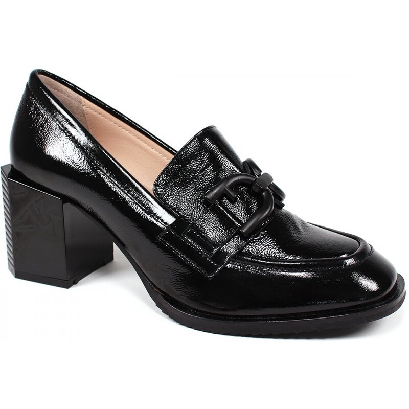 Secretshoes Elegantné poltopánky TT1603 401 ČIERNA LAK 43755872