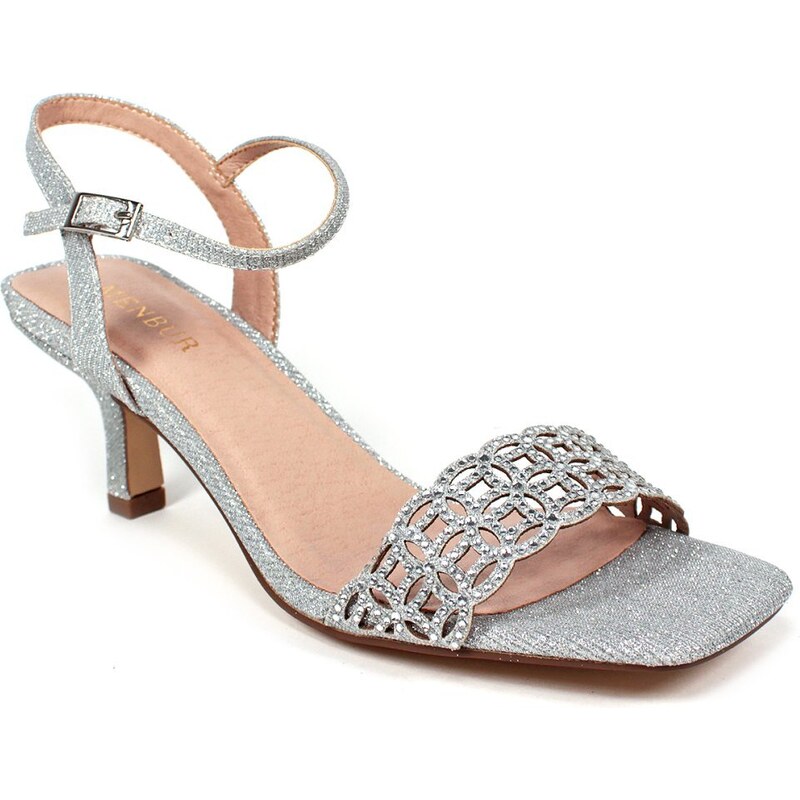 Menbur Spoločenské sandále MB236500Z09 SILVER 43756005
