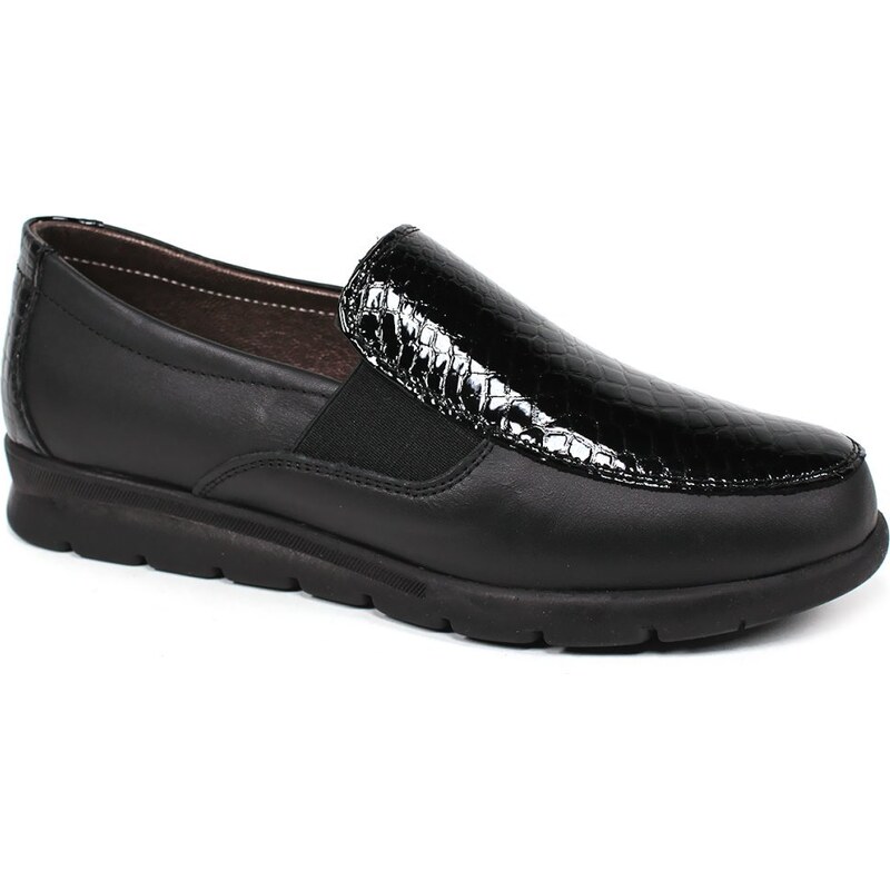 GLS Dámske mokasíny EY730 ČIERNA LAK 43756033