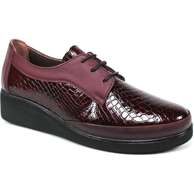 GLS Dámske poltopánky EY550 BORDO LAK 43756036