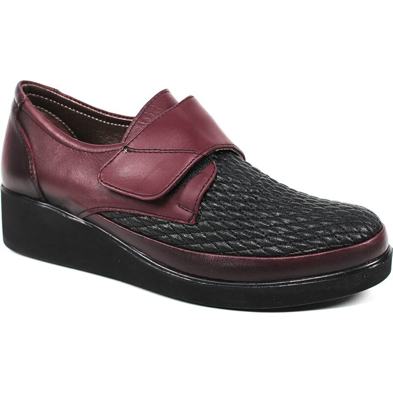 GLS Poltopánky na suchý zips EY450 BORDO/ČIERNA 43756046