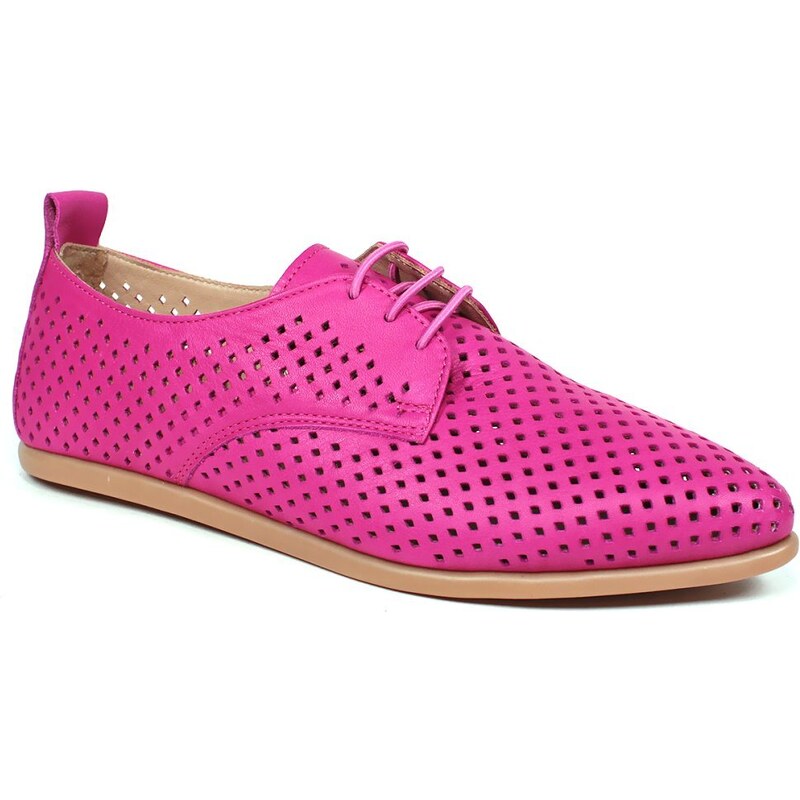 Secretshoes Kožené poltopánky z jemnej kože so šnurovaním 43756229