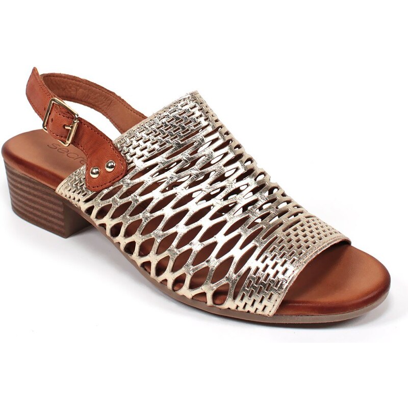 Secretshoes Pohodlné kožené sandále 43756255