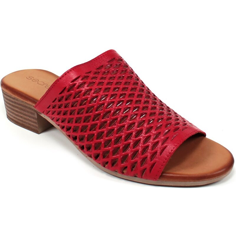 Secretshoes Kožené šľapky s mäkkou stielkou 43756261